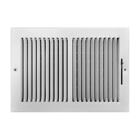 Tru Aire Tru Aire 8 in. H X 12 in. W 2-Way Powder Coat White Steel Wall/Ceiling Register C102M 12X08